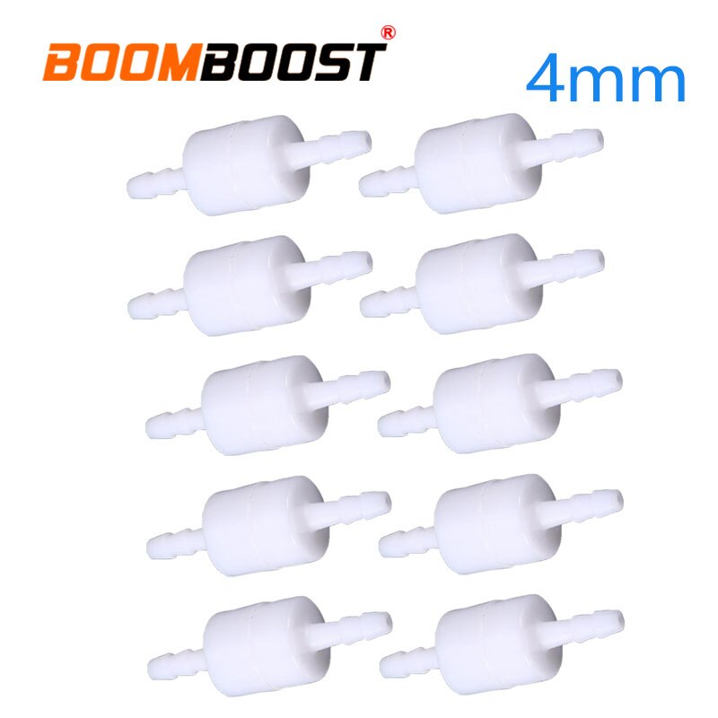 4/6/8/10/12 Mm One-Way Inline Non-Return Terugslagkleppen Auto Motorfiets 10pcs Vloeistoffen Verschillende Maten Voor Brandstof Gas Liquid Plastic