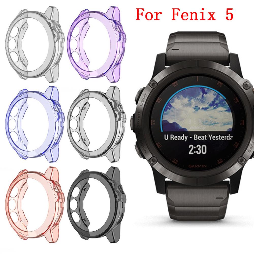 Zachte Ultra-Slim Crystal Clear TPU Protector Case Cover Voor Garmin Fenix 5/5 Plus Smart horloge accessoires fenix5 Shell #1009