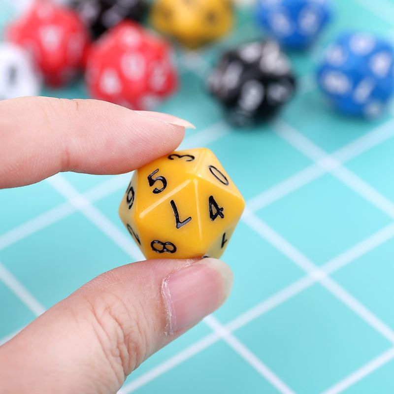 10 Stks/set 20-Zijdige D20 Polyhedral Dices Nummers Wijzerplaten Desktop Tafel Bordspel E8BF