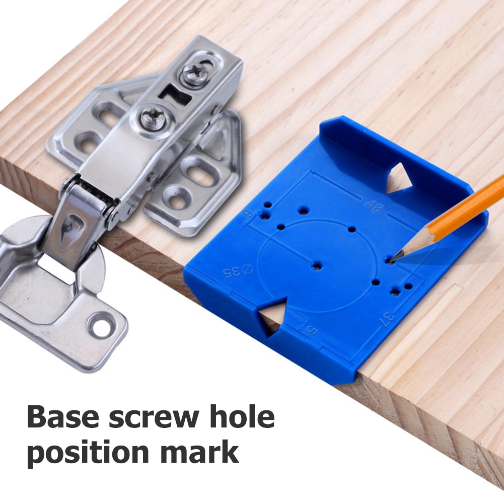 Scharnier Gat Boren Gids Locator 35Mm Deuvel Jig Abs Scharnier Jig Gat Zaag Voor Hout Boor Meubels Scharnier Installatie houtbewerking
