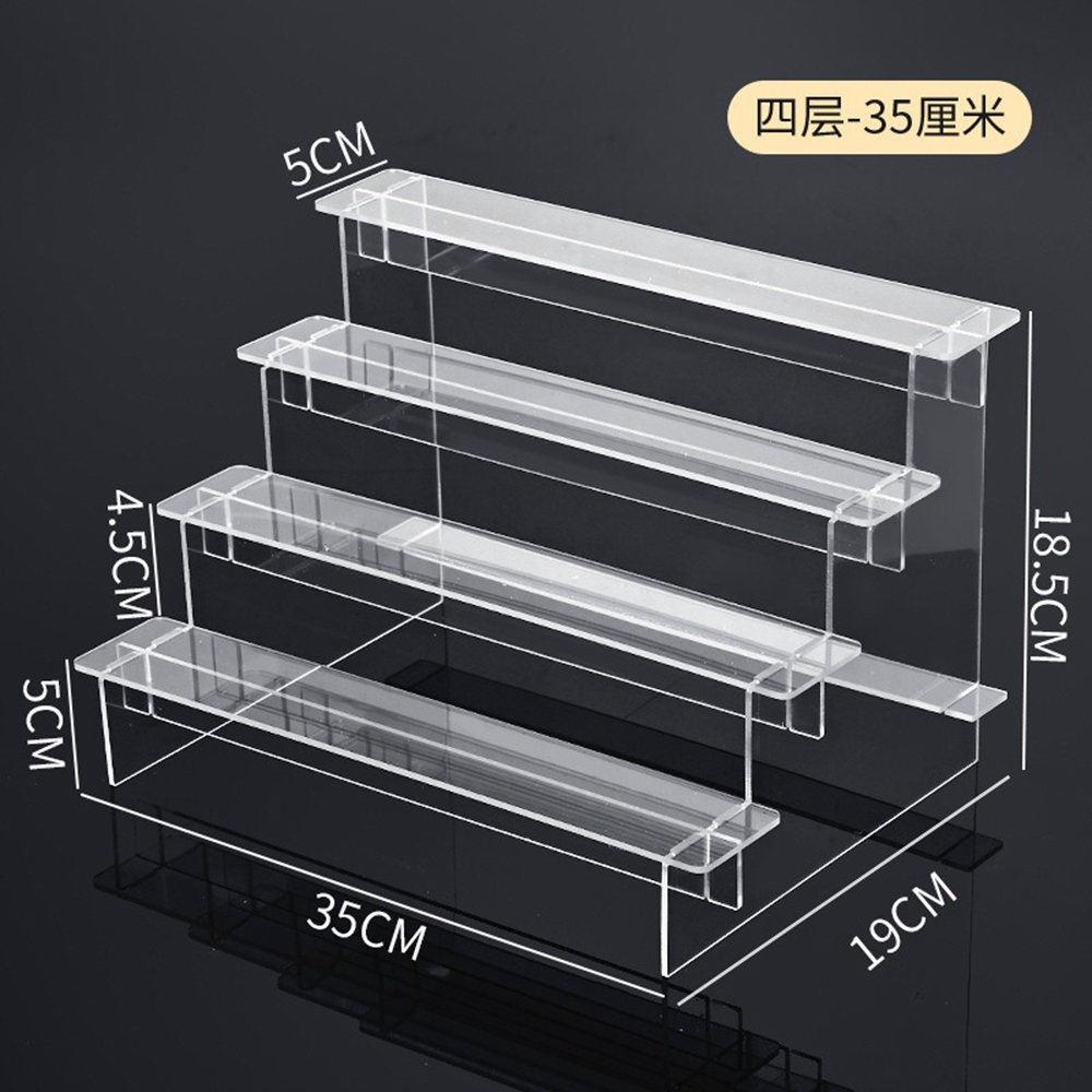 Transparent Shelf Organizers Display Stand Holder Figures Collectibles Storage Rack Perfumes Doll Removable Accessories: MULTI