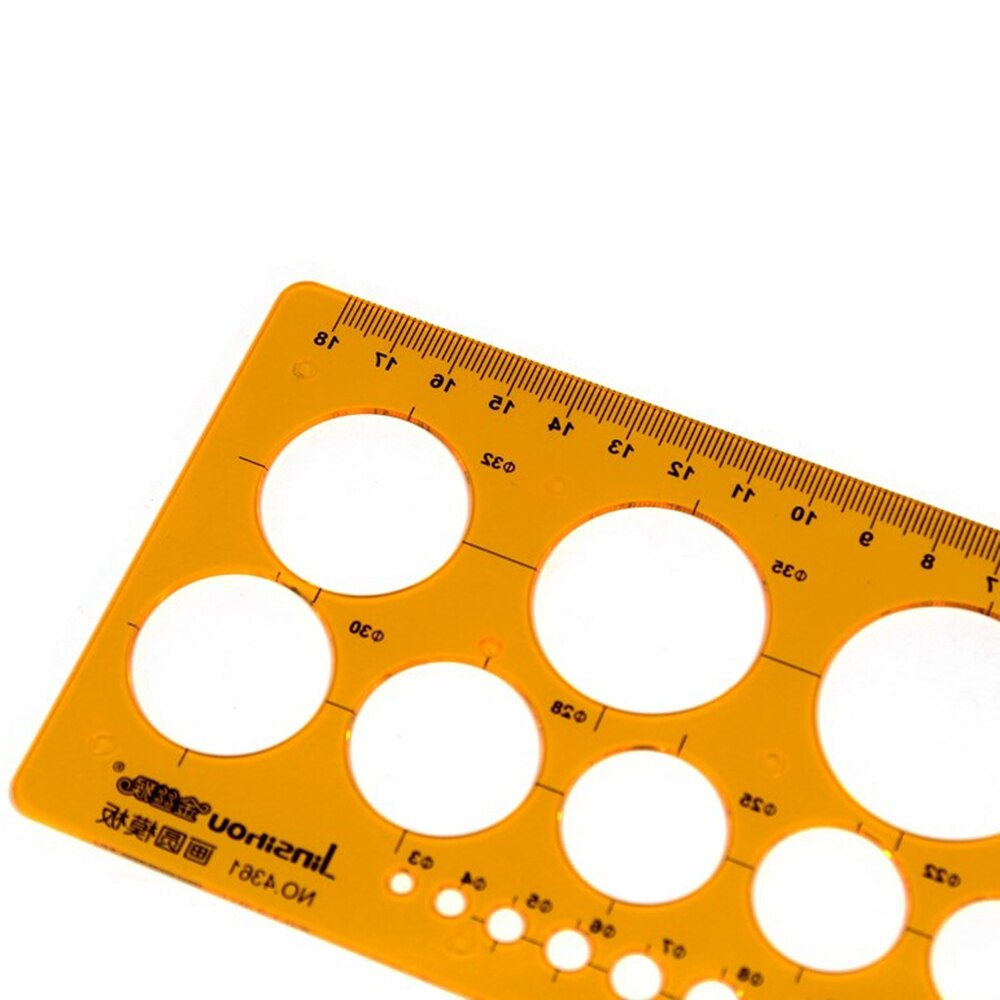 4321 Transparent plastic Circular drawing template Drawcircle board ruler for students Designers