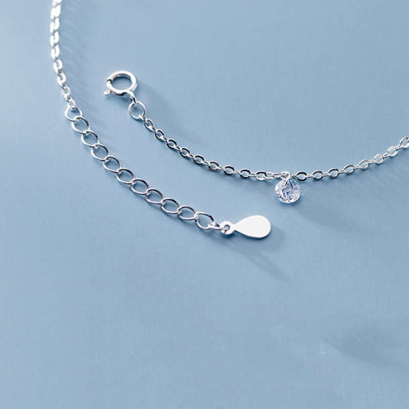 PONYKISS modisch S925 Sterling Silber Einzigen Zirkon Minimlist kette Fußkettchen Frauen Partei Edlen Schmuck exquisit schick Zubehör