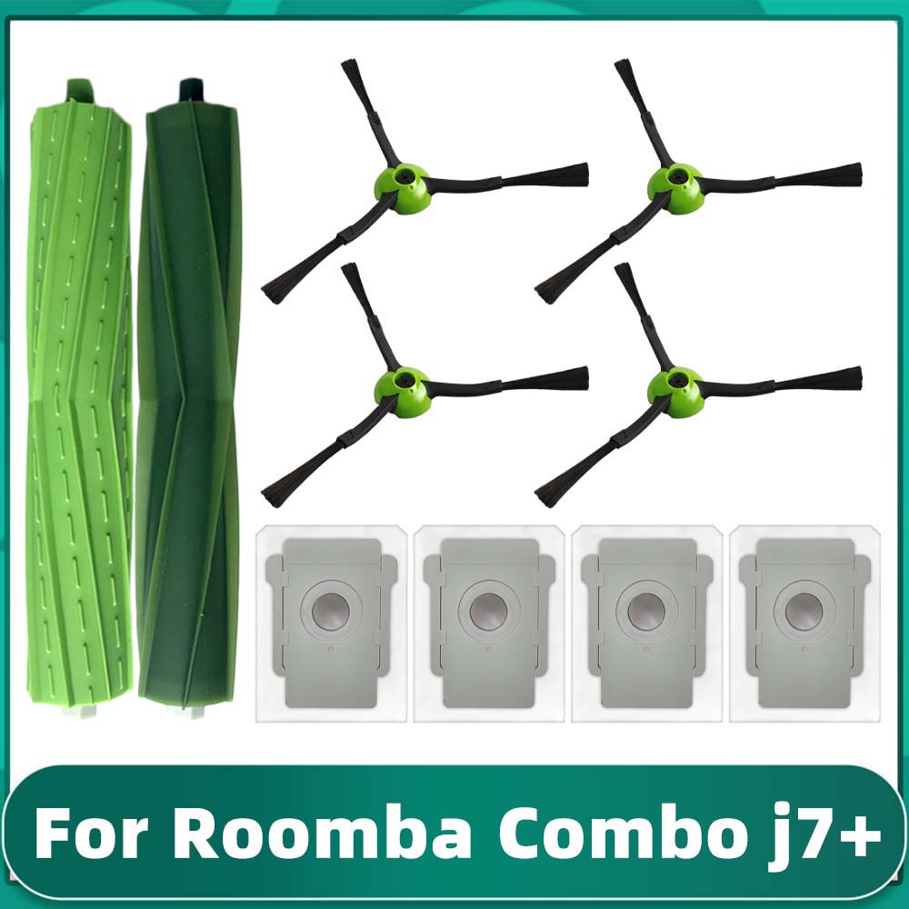Kompatybilny z ( iRobot Romba Combo j7+ / j9+ / 10 Max ) Wałek, szczotka boczna, worek na kurz, mop, części zamienne i akcesoria do odkurzaczy robotów.: Brązowy