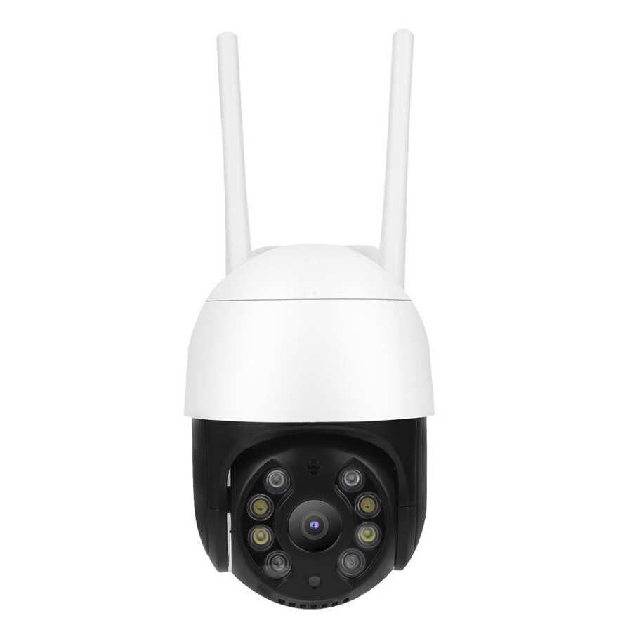 Overvågningssystem 3mp wifi ptz kamera 8 lys menneskelig registrere farverig nat  ip66 vandtæt overvågning 100 - 240v