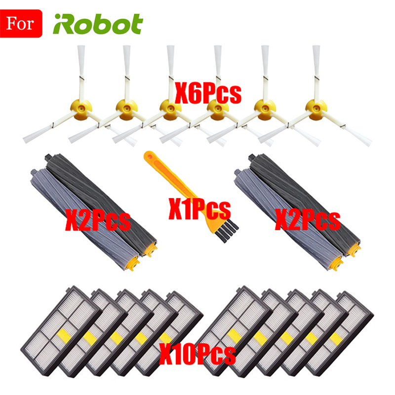 Sopande robot tillbehör hepa filter för irobot roomba 800 900 series 860 865 870 880 980 reservdelar reservborstar kit