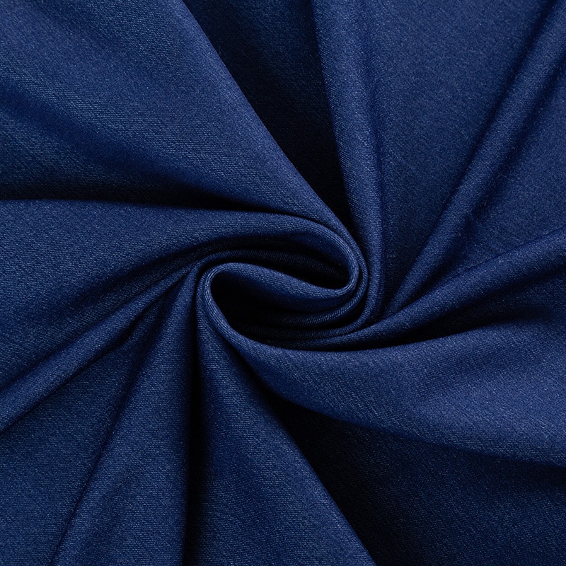 Tela vaquera elástica de lavado, tela azul de algodón, material de costura de verano, 45x145cm, TJ0701-1