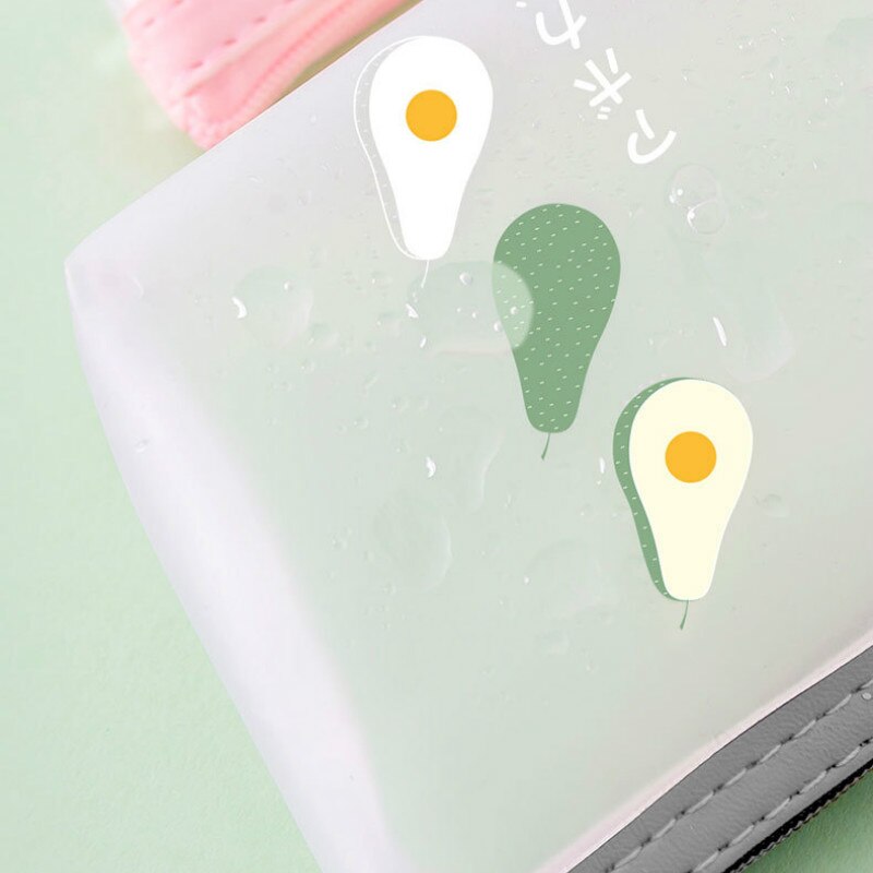 Fruta transparente cremallera neceser de viaje cepillo de dientes bolso cosmético lavado bolsa organizador bolsa portátil mujer maquillaje bolsa lápiz caso