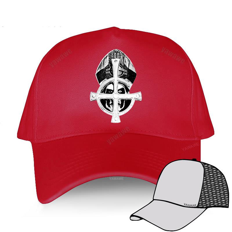 Baseball Caps Summer Casual Adjustable hat Ghost B.C. Heavy Metal Hard Rock Band Papa Emeritus cap summer brand hat: red mesh