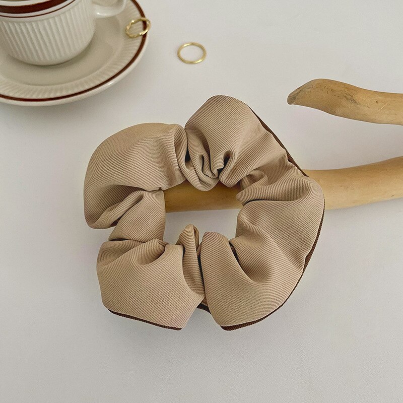 Black White Hair Scrunchies Simple Hair Band Women Girls Ponytail Holder Hair Rubber Bands Hair Ties Hair Accessories