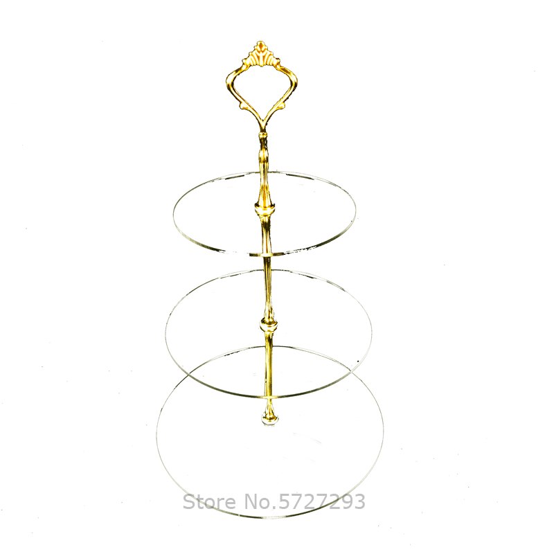 3 tier clear acrylic hanging cake stand afternoon tea wedding plates party tableware tray display rack case decorating tools