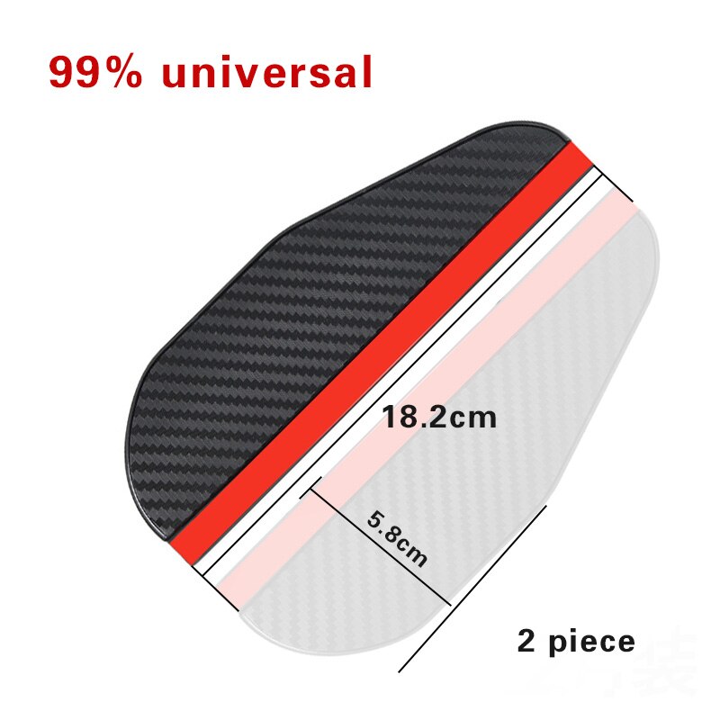 2 st/par svart transparent universal bildelar backspegelskydd regnskydd bil backspegel ögonbrynsregnskydd
