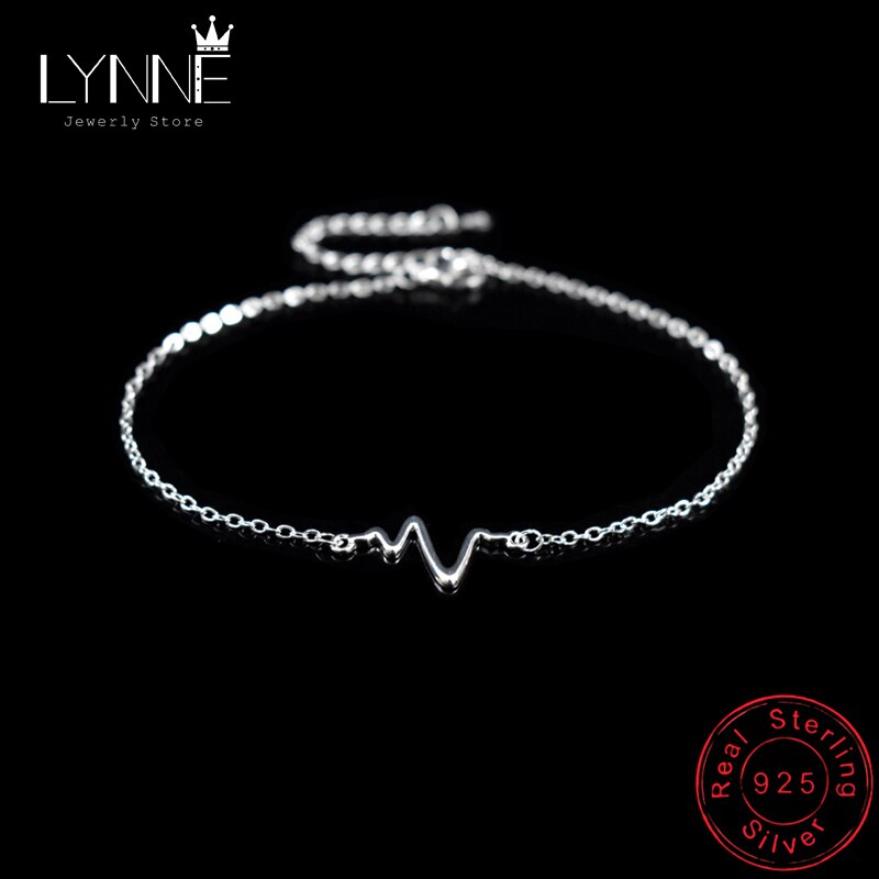Sexy Beach Lightning Pendant Anklet 925 Sterling Silver Simple Waves Anklets Bracelets For Women Foot Chain Jewelry