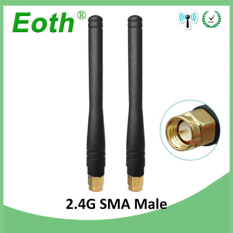 2pcs 2.4GHz Antenna WIFI SMA Male connector 3dbi Aerial 2.4 ghz antena wi fi 2.4G antenne for Wireless wi-fi Router antenas