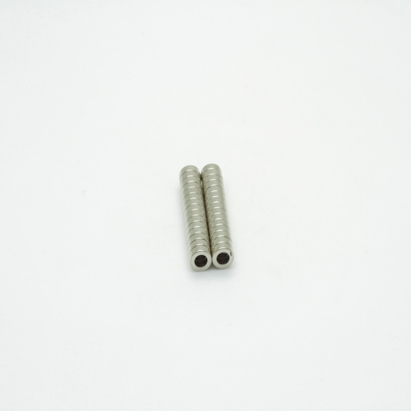 N00021 20/100/200 Pcs Sterke Kleine Ring Zeldzame Aarde Neodymium Magneet, dia6-Dia3.5x2mm Nikkel Gecoate Cilinder Ndfeb Magneet