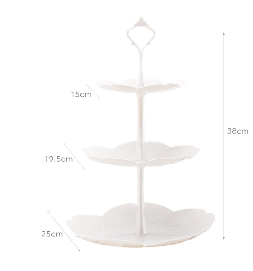 Soporte de cartón de 3 niveles para cupcakes, tartas y muffins, soporte para comida, de cumpleaños y bodas: Cherry blossoms