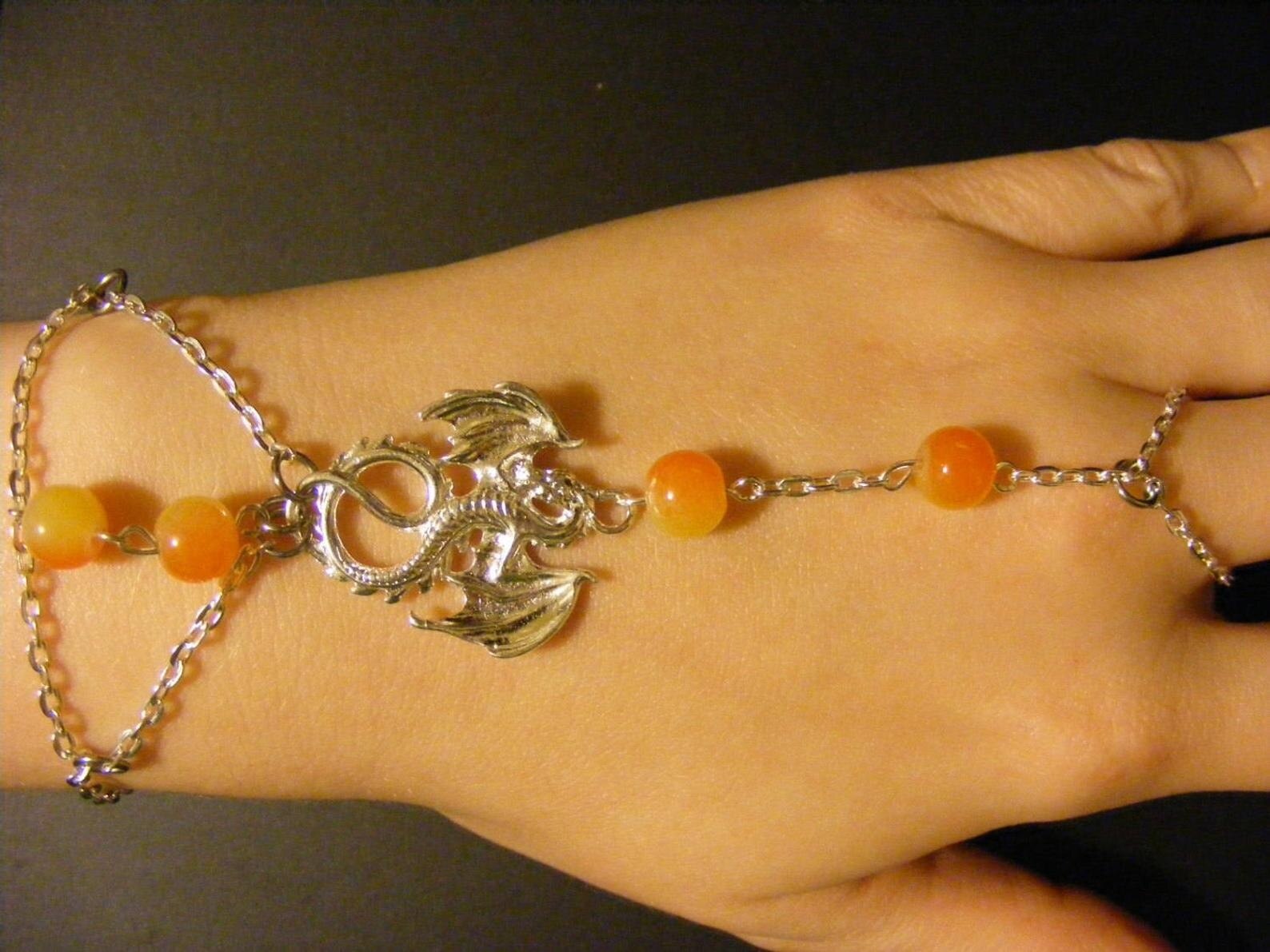 Gouden Hand Chain, Hand Sieraden, Slave Armband, Boho Vinger Armband, Ring Ketting Hechten Armband, vriendschap Armband: Silver--0124