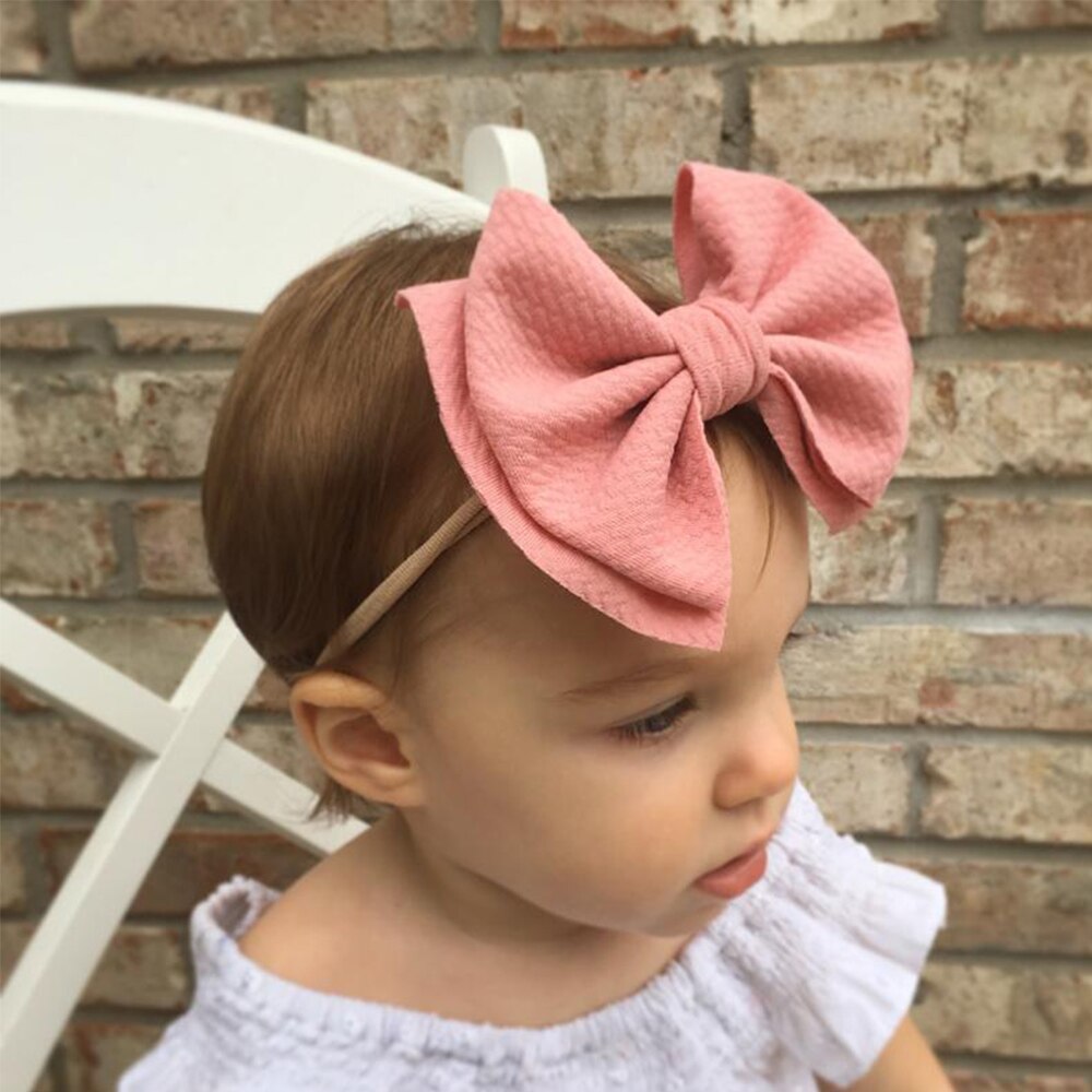Baby Meisjes Kids Peuter Doek Boog Knoop Haarband Hoofdband Bownot Stretch Tulband Head Wrap 10 kleuren