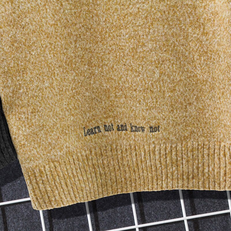 Huncher herre sweater mandlig rullekrave herre efterår afslappet højhalset pullover herre sweatere sweatere sort sweater til herrer