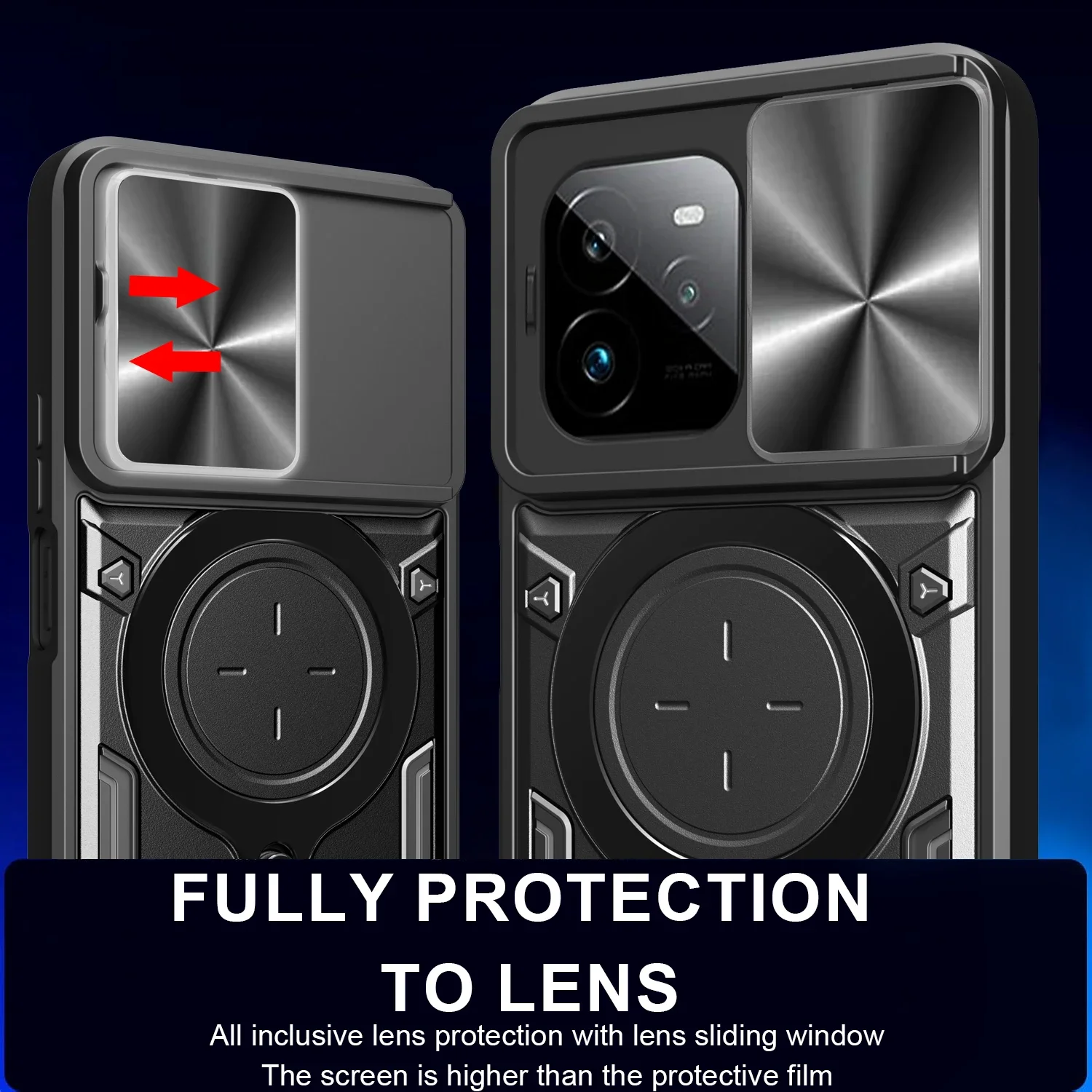Funda con soporte para cámara deslizante para Realme GT 7 Pro, Funda protectora con soporte magnético para Realme GT7 Pro, Capa de teléfono a prueba de golpes