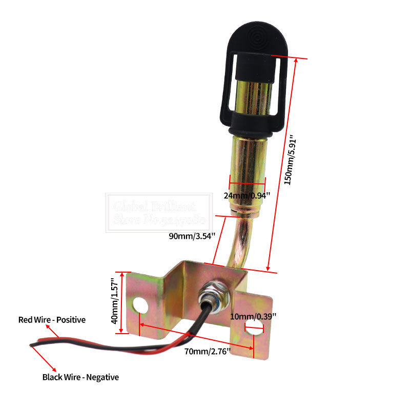 Metal Rotating Flashing Beacon Mount Bracket Flexible Stem DIN Pole Tractor Mounting Light Warning Light Accessories: Blue