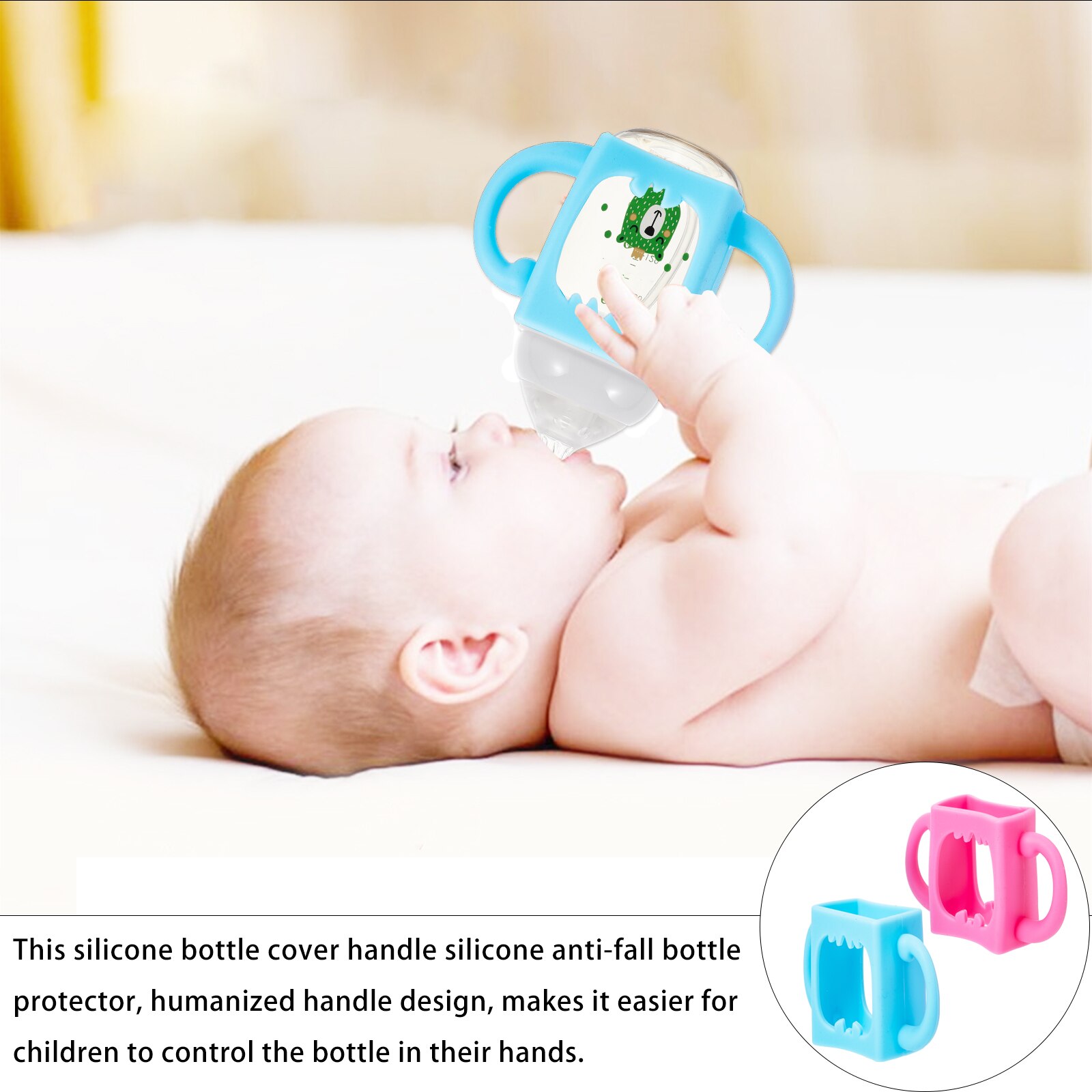 4 stücke Tasse Griff Kleinkind Baby Flasche Griffe Baby Ätherisches Flasche Halfter für Baby