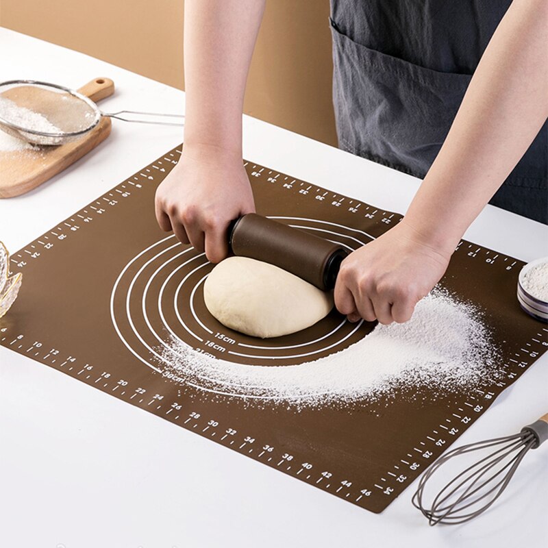 Tapis de cuisson anti-adhésif épais en silicone,accessoire de cuisine, ustensile de cuisson, outil de pâtisserie, pour rouler pâte, revêtement pour gâteau
