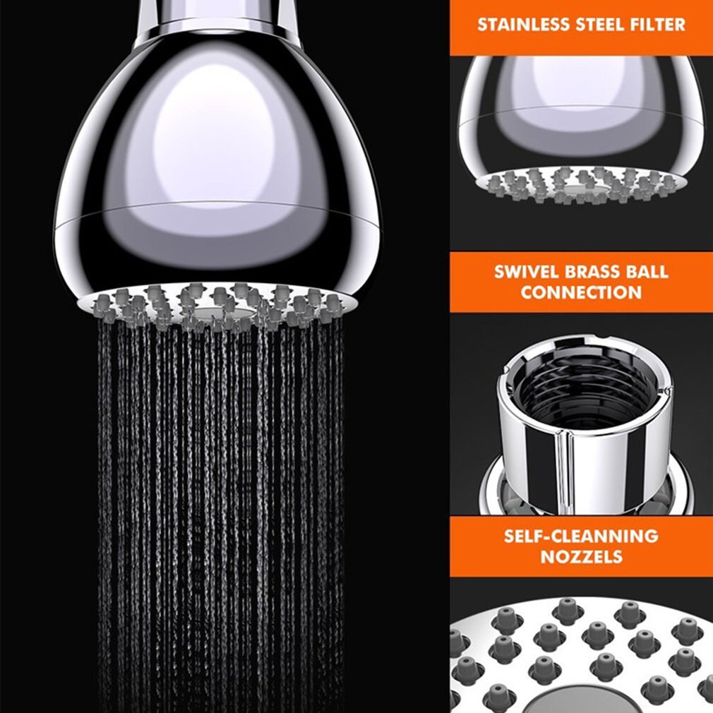 In-wall Rain Shower Plastic Small Top Spray Pressurized Water-saving Bath Shower Head 3 Inch Leak-proof Fixed Shower Head