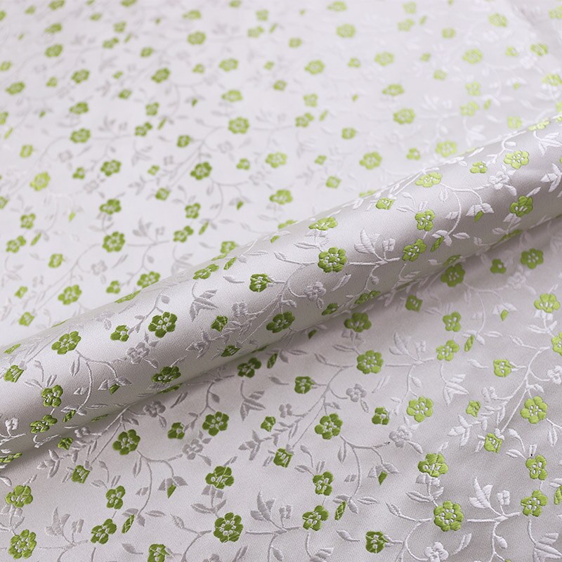 Chinese satin jacquard fabrics brocade sewing material for DIY cheongsam and kimono seam garment fabric: baidilv / 50x150