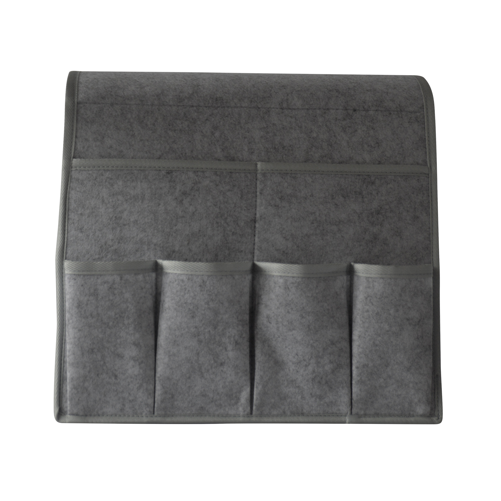 Sac de rangement suspendu pour fauteuil, caddie en feutre, organisateur d'accoudoir inclinable pour Magazine tablette téléphone portable télécommande: Orange