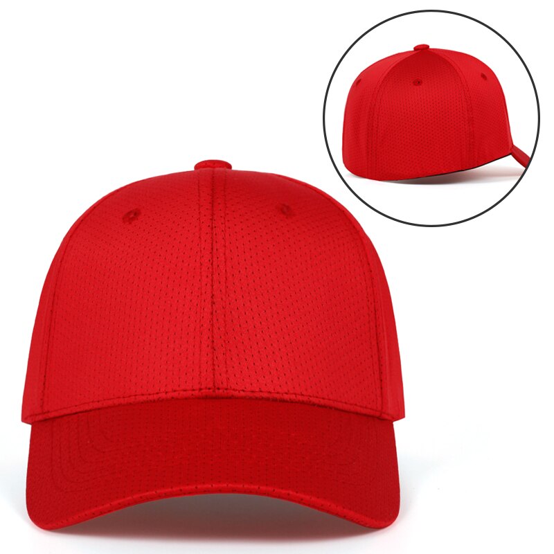 Ensfarvet baseball kasket 6 farve far hat sommer hip hop casual kasketter bomuld mænd kvinder golf hatte: Rød