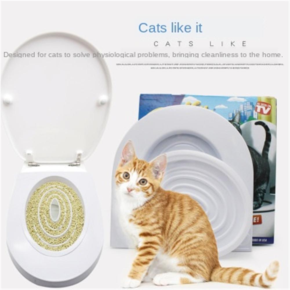 Kæledyr toilet sengevand anti stænk katte kuld kasse kæledyr toilet træner hvalp kat toilet kuld træner katte ceaning toilet forsyninger