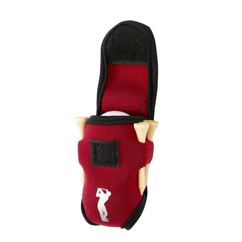 Mounchain Small Golf Ball Bag Mini Waist Pack Bag 2 Ball + 4 Tee Neoprene Holder for Outdoor Golf Training Balls Tees Pouch