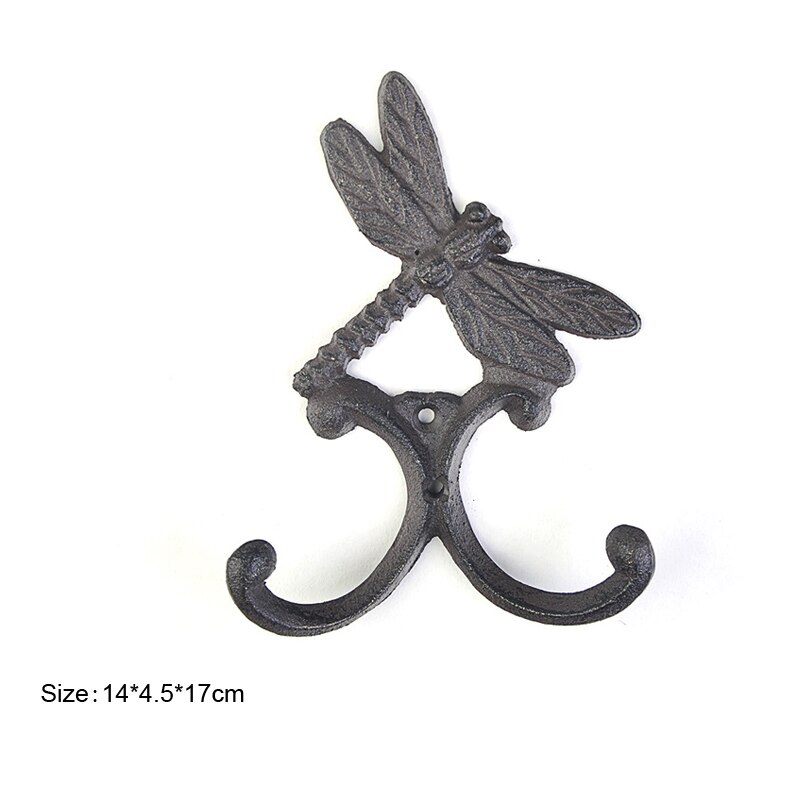 Vintage rustik støbejern nautisk anker nøgle knagerækker rack dekorative vægmonterede antik shabby chic metal væg kroge: A021-7