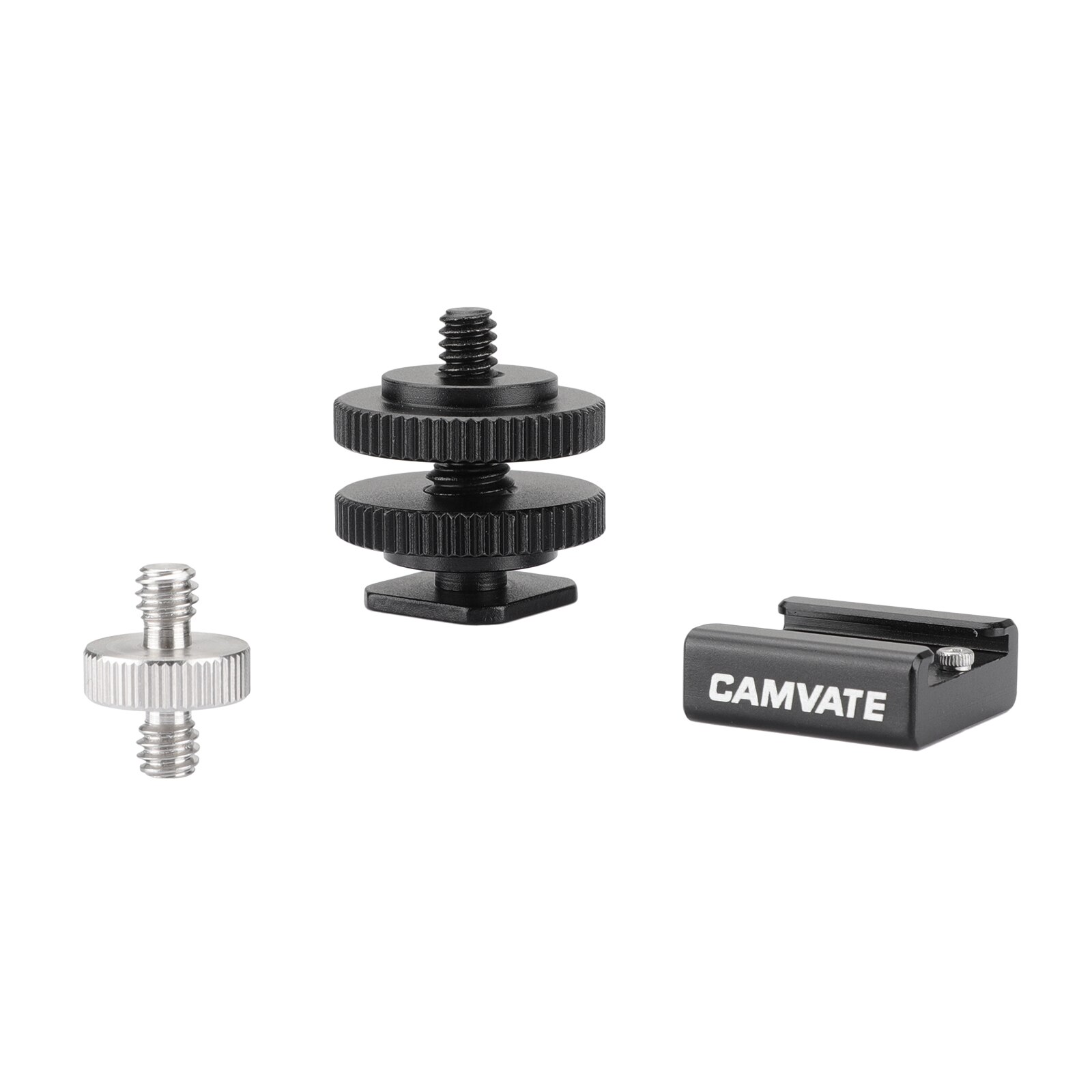 CAMVATE 2x1/4&quot; Cold Shoe Mount for Blackmagic DSLR Rig Video Light Cinema Camera Cage: Orange