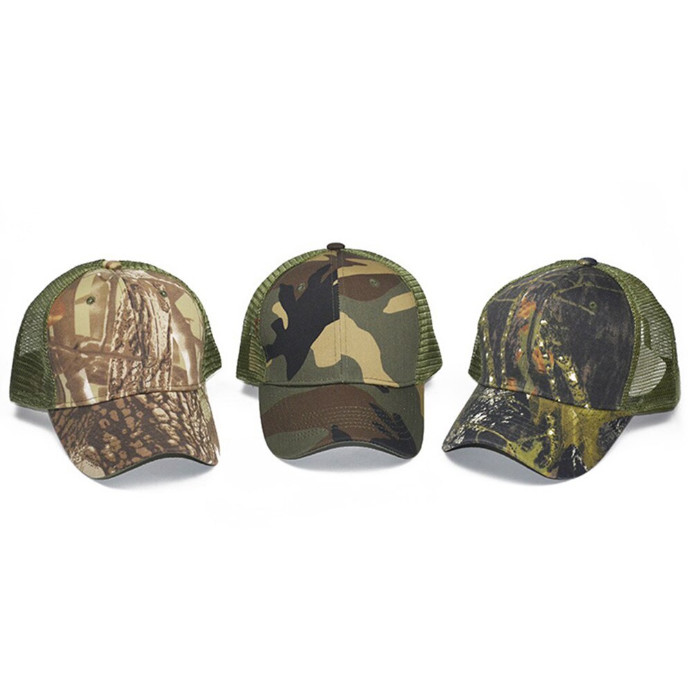 FS-gorras de camionero de camuflaje para hombre y mujer, gorros tácticos transpirables de malla, Gorra de béisbol de camuflaje verde,