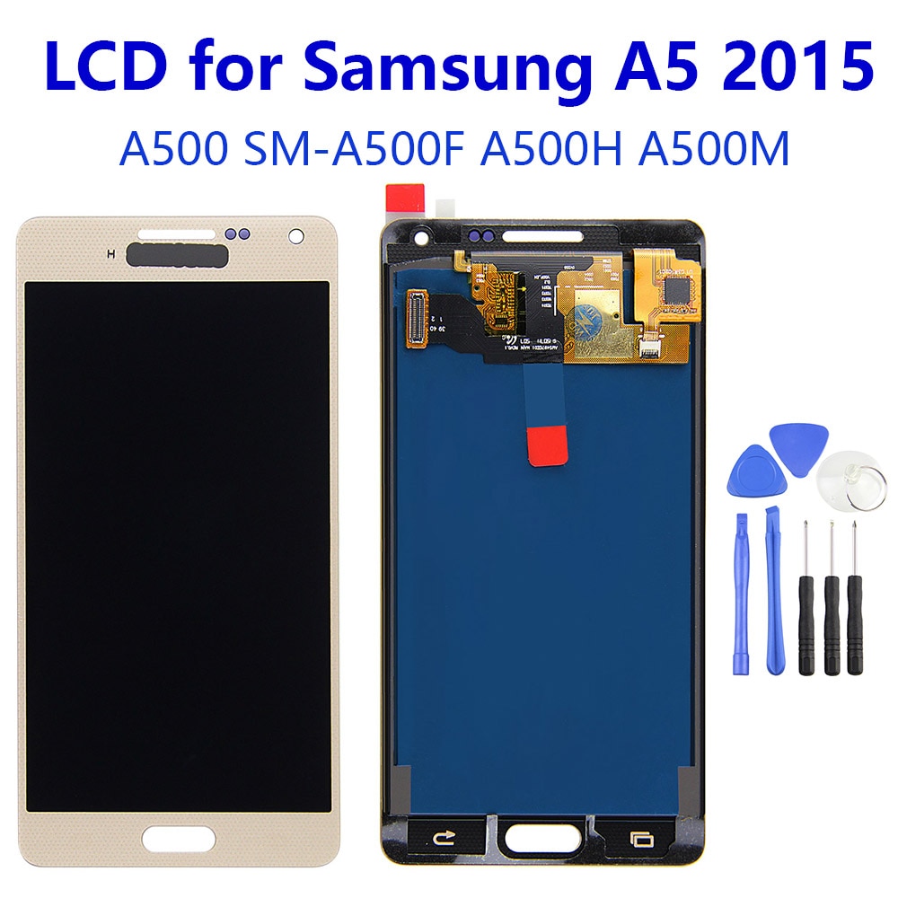 5 "Tft Lcd Voor Samsung Galaxy A5 A500 SM-A500F A500H A500M Duos Lcd Touch Screen Digitizer Vergadering vervanging