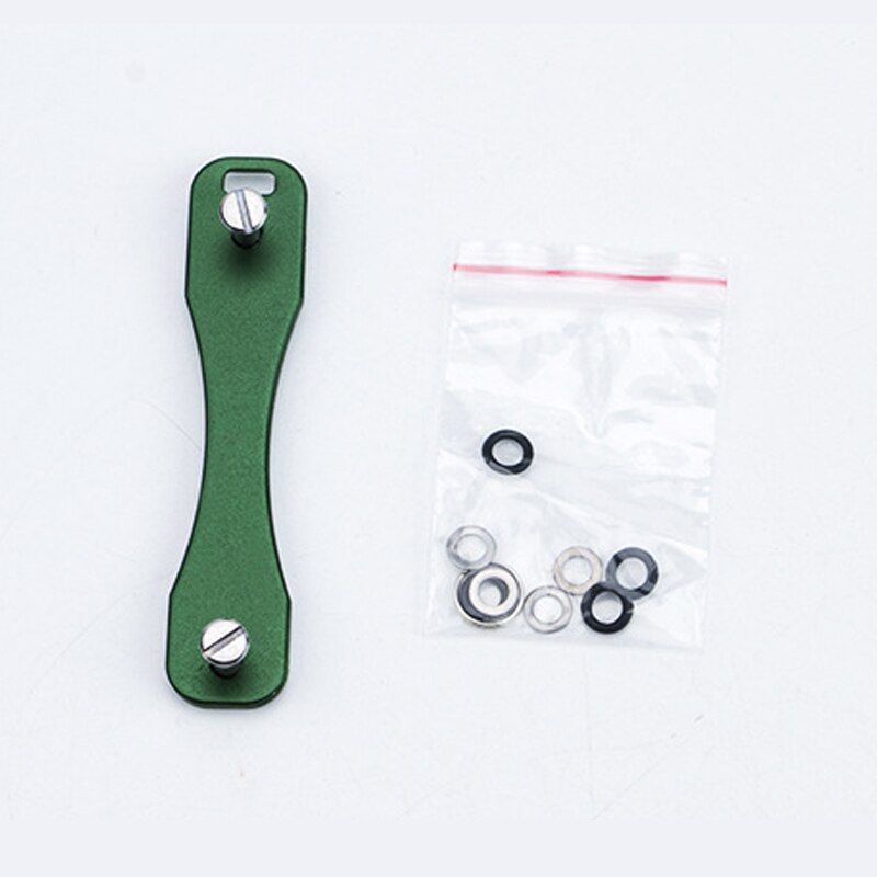 DIY EDC Pocket Sleutel Organiseren Smart Sleutelhanger Portefeuilles Metalen Autosleutels Houder Collector Huishoudster Sleutelhanger Ring Tool: green