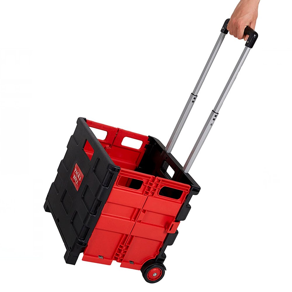 Carrello, pieghevole, portatile, plastica, gomma, alluminio, resistente, carrello organizzatore ruote, carrelli da cucina