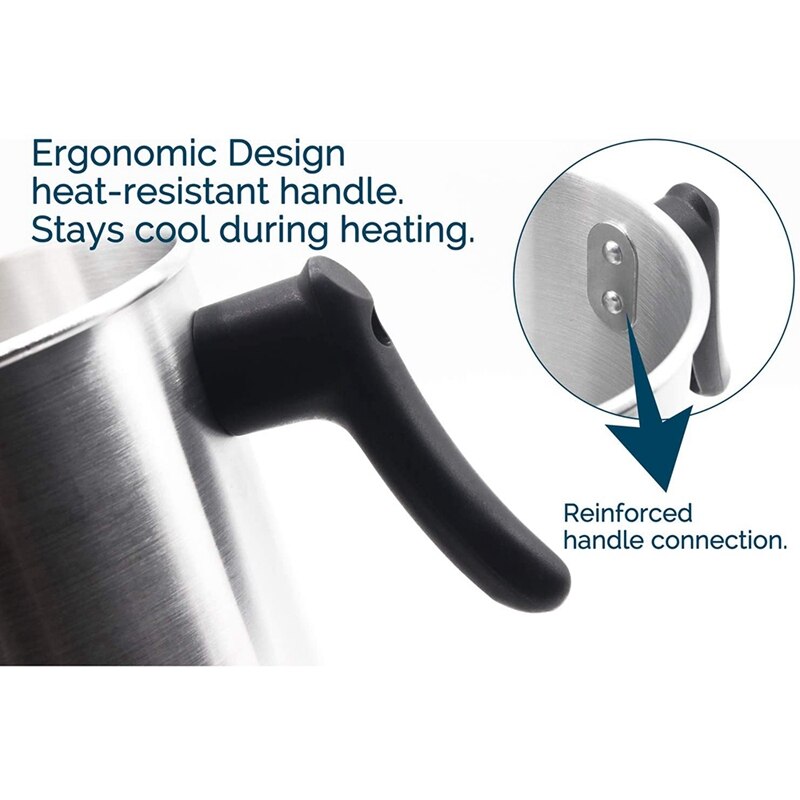 Candle Making Wax Melted Pot 3L Pouring Pot Double Boiler for Soy Candle Making, Heat-Resisting Handle