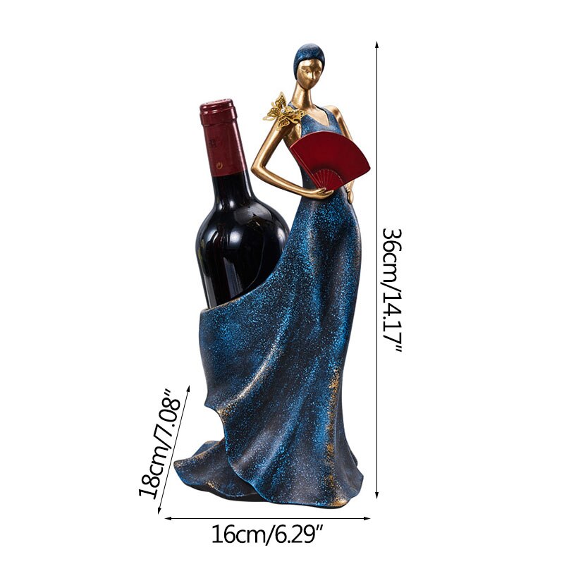 Europese Moderne Schoonheid Wijnrek Home Decor Rode Wijn Houder Woonkamer Decoratie Meubels Hars Ornament Relatiegeschenken: A