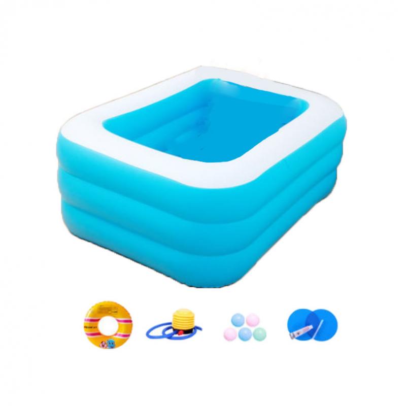 1pc Portable Outdoor Inflatable Swimming Pool Family Inflatable Pool for Child Balconies Terraces: 1.3