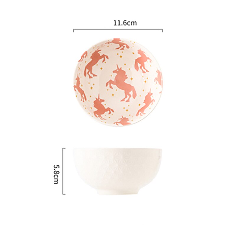 FANCITY Ceramic bowls, rice bowls, simple breakfast bowls, home combined meals: 12