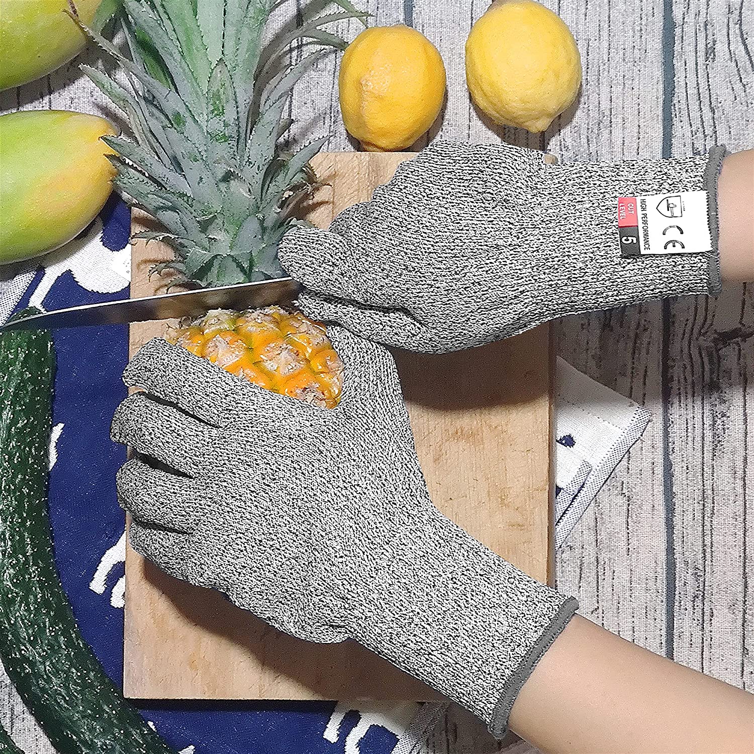 Gants résistants aux coupures, Protection de niveau 5, pour la découpe de la viande, 4 pièces, sculpture sur bois
