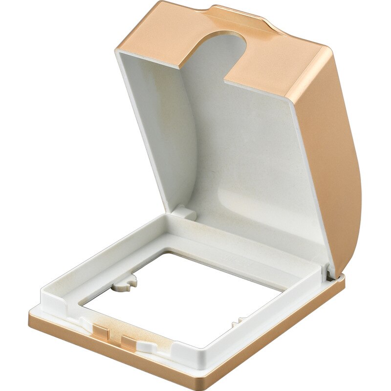 Type 86 switch socket waterproof protective cover 3D Wall Stickers gold switch sticker Kitchen bathroom toilet socket cover: Default Title