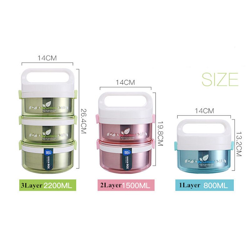 ONEUP Portable Lunch Box Thermal Insulation Bento Box Eco-friendly Leakproof Food Container For Students Picnic Office Worker