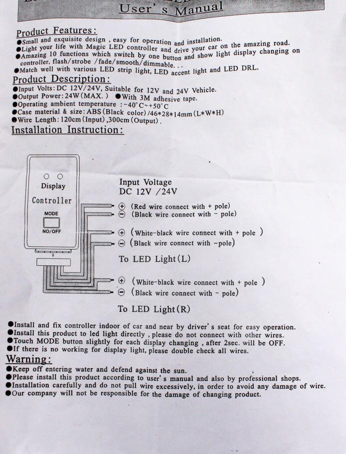 12V Universal Wireless LED Strobe Control Module For