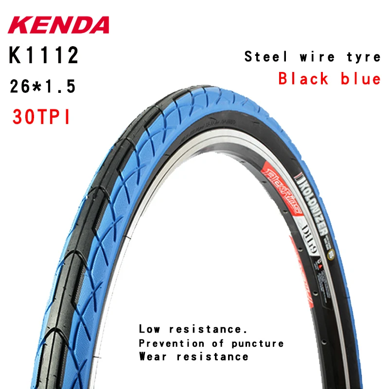 KENDA k1112 Bicycle tire 26 inch MTB Parts 26 * 1.5 1.75 30TPI low resistance explosion-proof mountain bike tyre: PURPLE
