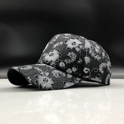 Vrouwen Baseball Cap Schilderij Borduurwerk Bloem Meisjes Snapback Hoeden Vrouw Vrouwelijke Cap Mesh Zomer Zonnehoed: 3