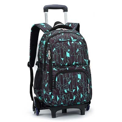 ZIRANYU enfants garçons filles chariot cartable bagages livre sacs sac à dos dernier amovible enfants sacs d'école 2/6 roues escaliers: DD911300SB